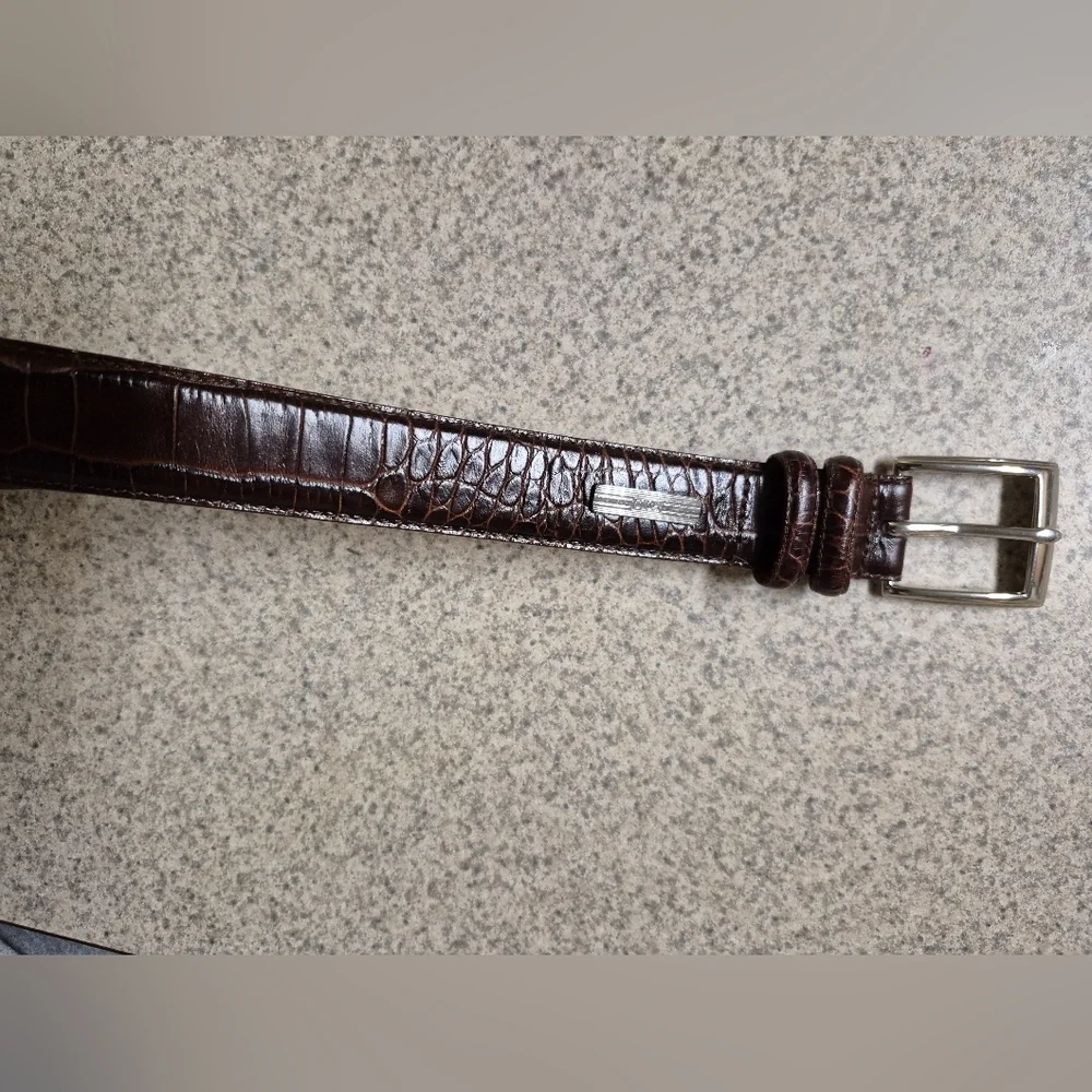 NWT Polo Ralph Lauren Brown Leather Belt, Size 49